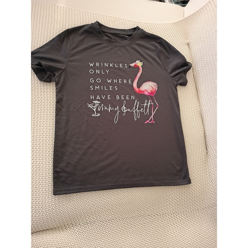 Mystery T Shirt Bundle 4 Pack Size S Gray Black Peach Disco Flamingo Graphic - Picture 4 of 16
